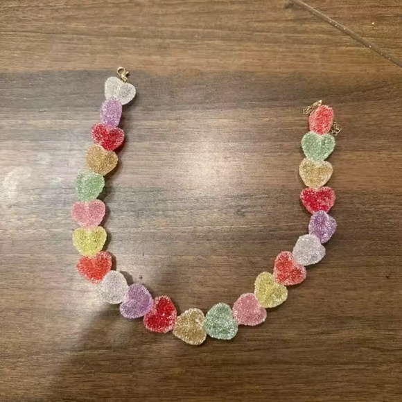 Jewelry - Rainbow gummy heart necklace